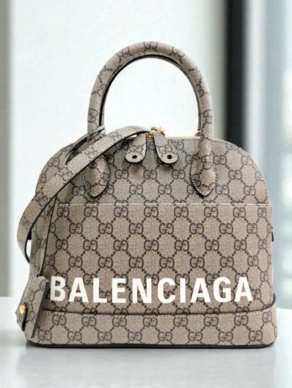 Gucci x Balenciaga Hacker Project Ville Small GG Supreme Crossbody Bag